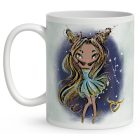 Személyre szabható - Barna hajú Csini Bika lány mintás bögre