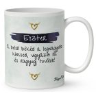 Személyre szabható - Barna hajú Csini Bika lány mintás bögre