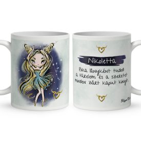   Személyre szabható - Szőke hajú Csini Bika lány mintás bögre