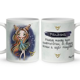   Személyre szabható - Vörös hajú Csini Bika lány mintás bögre