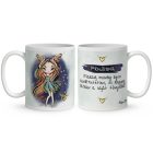 Személyre szabható - Vörös hajú Csini Bika lány mintás bögre