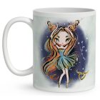 Személyre szabható - Vörös hajú Csini Bika lány mintás bögre