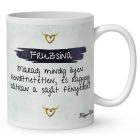 Személyre szabható - Vörös hajú Csini Bika lány mintás bögre