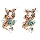 Személyre szabható - Vörös hajú Csini Bika lány mintás bögre