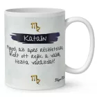 Személyre szabható - Fekete hajú Csini Szűz lány mintás bögre