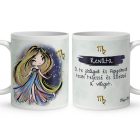 Személyre szabható - Szőke hajú Csini Szűz lány mintás bögre