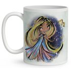 Személyre szabható - Szőke hajú Csini Szűz lány mintás bögre