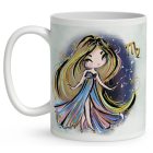 Személyre szabható - Szőke hajú Csini Szűz lány mintás bögre