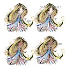 Személyre szabható - Szőke hajú Csini Szűz lány mintás bögre