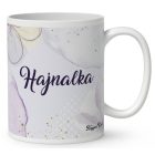 Névvel kérhető - Bájos krókusz virágos tündér mintás bögre