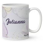 Névvel kérhető - Cuki krókusz virágos tündér mintás bögre