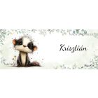 Névvel kérhető - Az erdő bölcs remetéje, a cuki borz mintás bögre