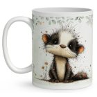 Névvel kérhető - Az erdő bölcs remetéje, a cuki borz mintás bögre