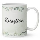 Névvel kérhető - Az erdő bölcs remetéje, a cuki borz mintás bögre