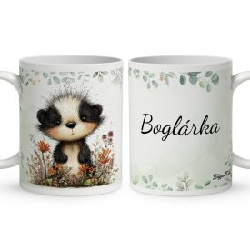   Névvel kérhető - Az éjszakák vándora, édes kis borz mintás bögre