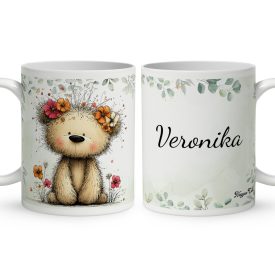   Névvel kérhető - A legcukibb tavaszi macika mintás bögre