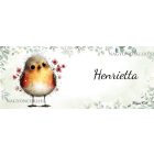 Névvel kérhető - Cuki vörösbegy, a barátságos kertész mintás bögre