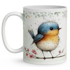 Névvel kérhető - Aranyos kék cinege, a fürge akrobata mintás bögre