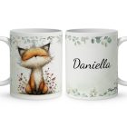 Névvel kérhető - Az erdő kis ravaszdija, a vörös róka mintás bögre