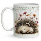 Névvel kérhető - A kert kis álmodozója, cuki süni mintás bögre