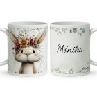 Névvel kérhető - Tavasz hírnöke, a mezei nyuszi mintás bögre