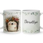 Névvel kérhető - A rét mosolygós cukisága, a süni mintás bögre