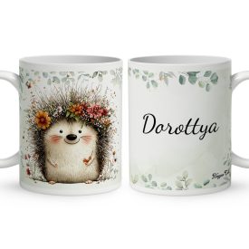   Névvel kérhető - A rét mosolygós cukisága, a süni mintás bögre