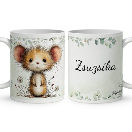 Névvel kérhető - Az erdő cuki aprósága, a mogyorós pele mintás bögre