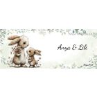 Névvel kérhető - Anya és a kicsi nyuszikája mintás bögre