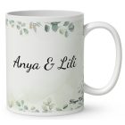 Névvel kérhető - Anya és a kicsi nyuszikája mintás bögre