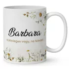 Névvel kérhető - Kedves Százszorszép manó lány mintás bögre