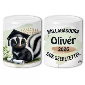   Névvel kérhető Borz - 2026 évi Ballagásra mintás persely