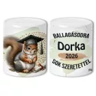 Névvel kérhető Mókus - 2026 évi Ballagásra mintás persely