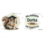 Névvel kérhető Mókus - 2026 évi Ballagásra mintás persely