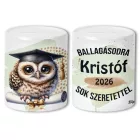 Névvel kérhető Bagoly- 2026 évi Ballagásra mintás persely
