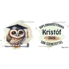 Névvel kérhető Bagoly- 2026 évi Ballagásra mintás persely