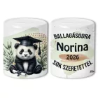 Névvel kérhető Panda - 2026 évi Ballagásra mintás persely