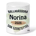 Névvel kérhető Panda - 2026 évi Ballagásra mintás persely