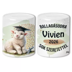   Névvel kérhető Bárány - 2026 évi Ballagásra mintás persely