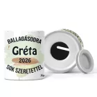 Névvel kérhető Mosómedve - 2026 évi Ballagásra mintás persely