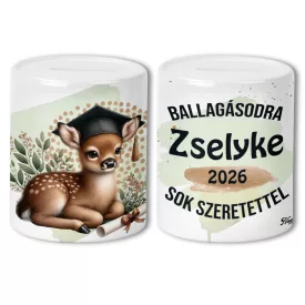   Névvel kérhető Szarvas - 2026 évi Ballagásra mintás persely