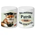Névvel kérhető Róka - 2026 évi Ballagásra mintás persely