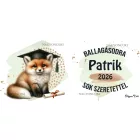 Névvel kérhető Róka - 2026 évi Ballagásra mintás persely