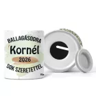 Névvel kérhető Elefánt - 2026 évi Ballagásra mintás persely