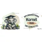 Névvel kérhető Elefánt - 2026 évi Ballagásra mintás persely