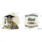 Névvel kérhető Leopárd - 2026 évi Ballagásra mintás persely