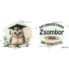 Névvel kérhető Bölcs Bagoly - 2026 évi Ballagásra mintás persely