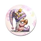 6 db cuki húsvéti manólány kör alakú alátét szett (#27)