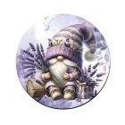 6 db aranyos levendulás manók kör alakú alátét szett (#34)