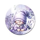 6 db aranyos levendulás manók kör alakú alátét szett (#34)